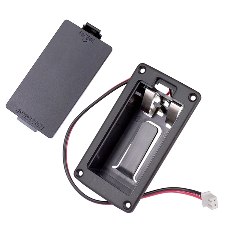 2X 9V Flat Mount Guitar Active Pickup Battery Cover Hold Box Battery Storage Case For Electric Guitar Bass Accessory