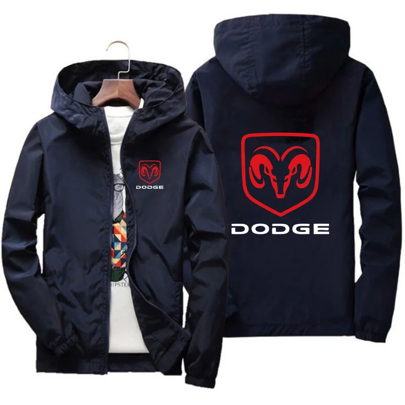 Dodge logo car 2024 Spring and Autumn new men's Bomber casual outdoor fashion ultra-thin zipper Sport jacket