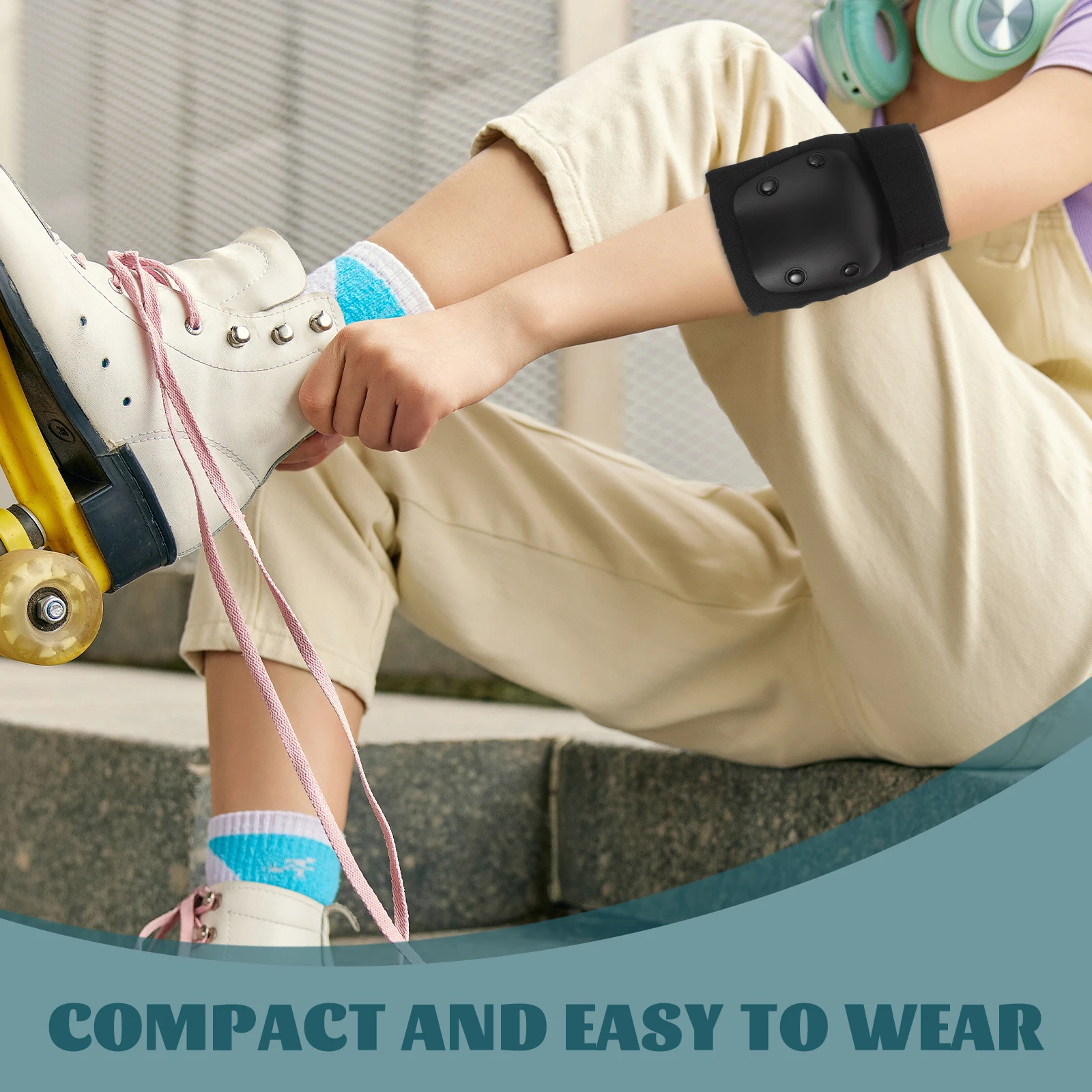 

Elbow Guard Anti Fall Equipment for Kids Adults Skateboard Roller Skating Balance Bike Skiing Protective Gear Adjustable Straps