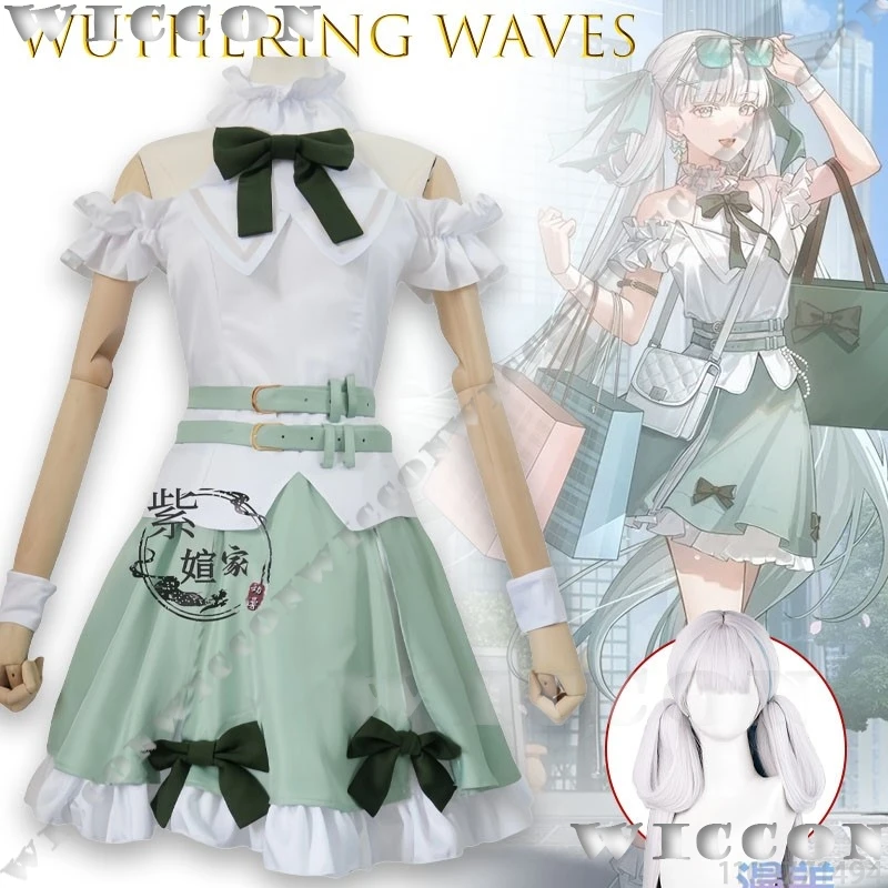 

‌Wuthering Waves Jinhsi Cosplay Costume Stage Performance Outfit Ink Wash Gradient Feather Character Convention Navidad Carnaval