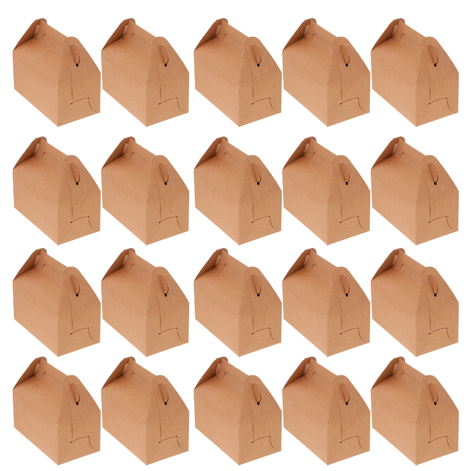 

20 Pcs Cake Packaging Box Baking Container Donut Paper Food Handed Case Candy Box Bakery Supplies Safe Hygienic Kitchen Coffee