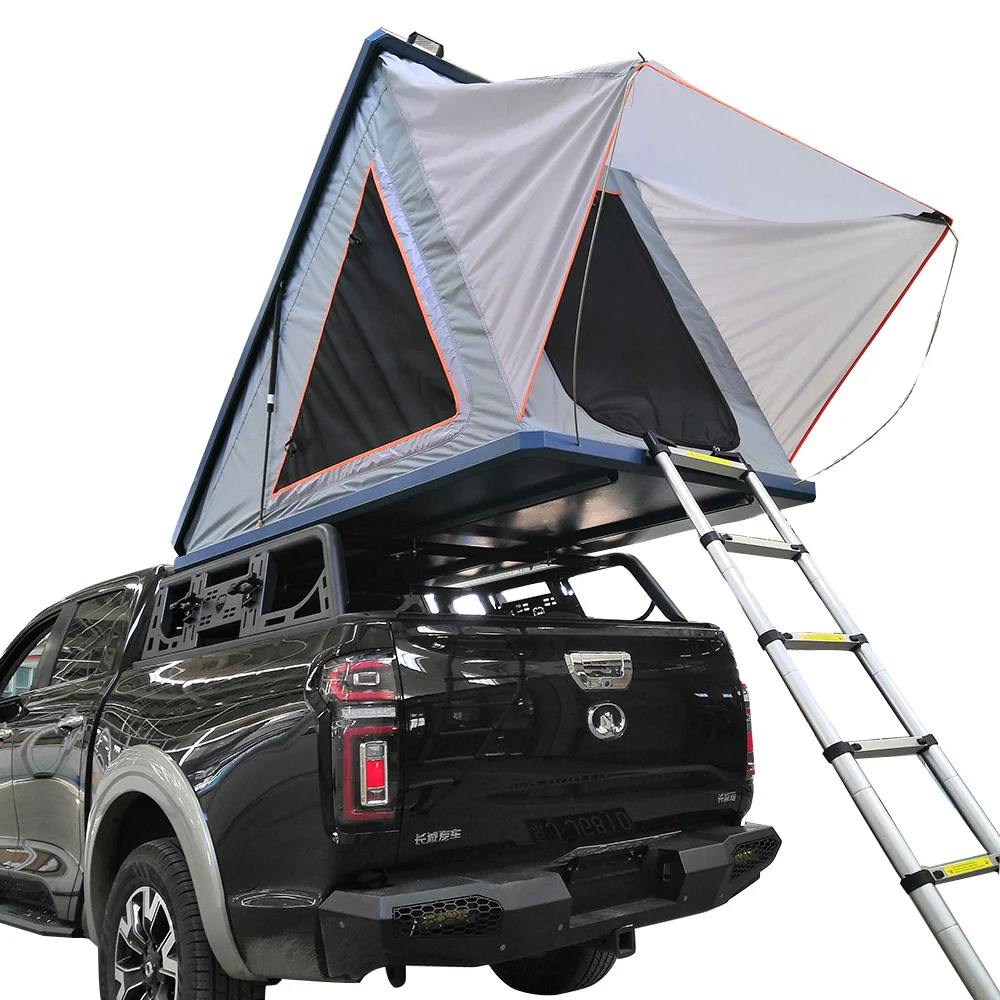 الألومنيوم قذيفة مثلث سقف السيارة العلوي خيمة قشرة صلبة للطرق الوعرة 4wd