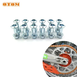 OTOM Motorcycle 12 Pcs Sprocket Plugs Bolt Set Screws Dirt Bike Motocross Enduro Accessories Nuts Set For KTM CRF YZF WRF KXF RM