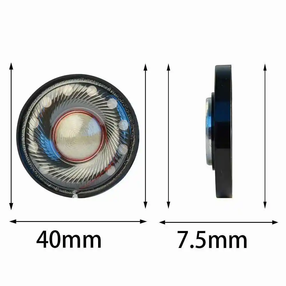 QIGOM ED11 300Ω Earphone Unit 40MM, 126dB, Background Noise, High Resolution, Graphene Synthetic Diaphragm, DIY Units 1 Pair