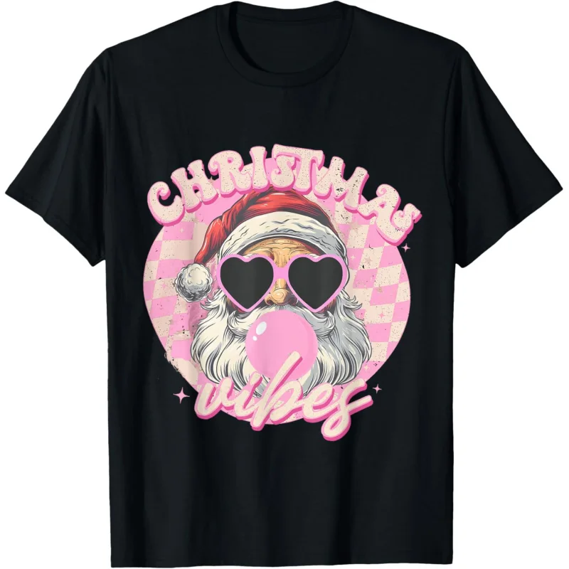 

Santa Claus Blowing Bubble Christmas Vibes Womens T-Shirt