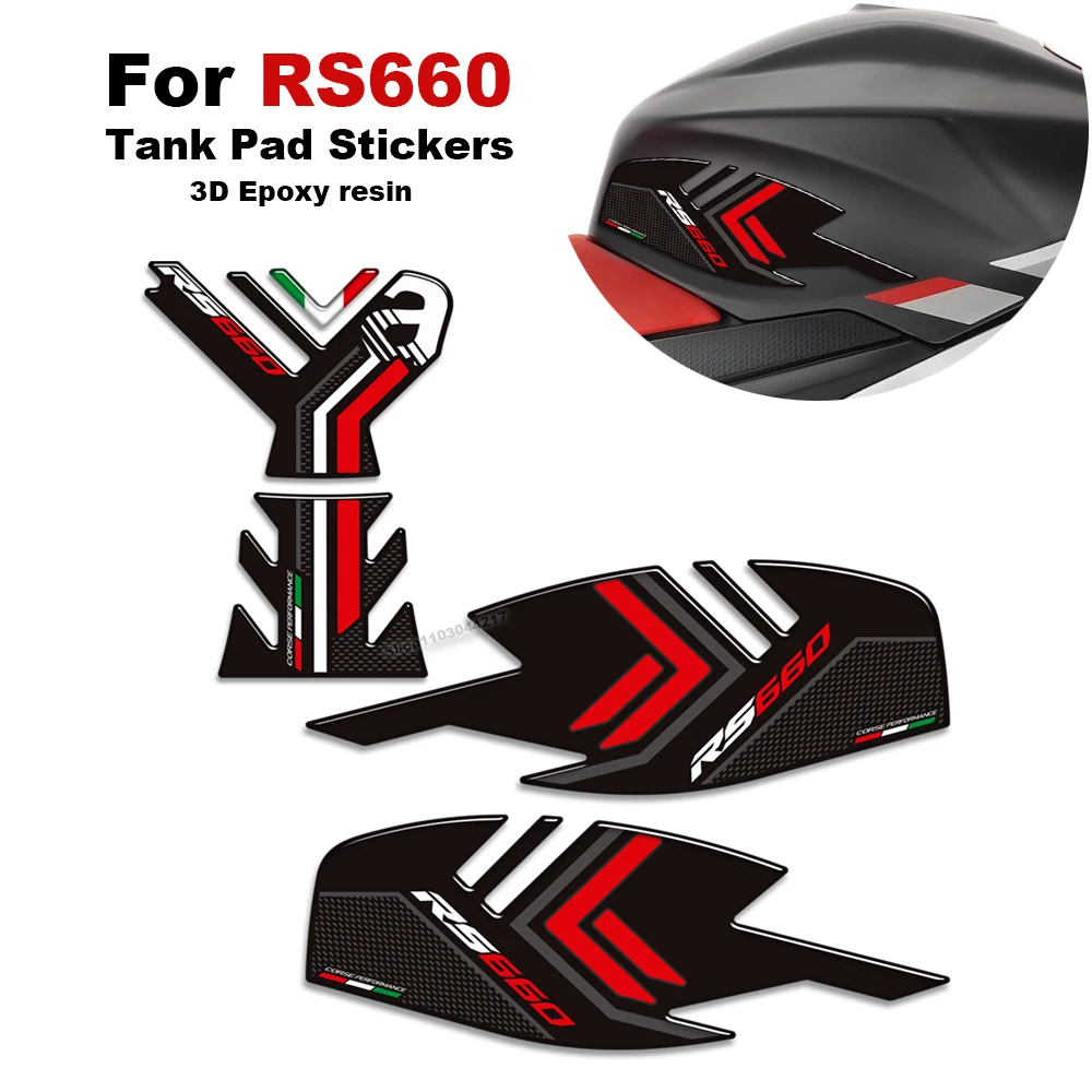 

For Aprilia RS660 RS 660 2019 2020 2021 2022 Motorcycle 3D Epoxy resin Tank pad Protector Stickers decals kit