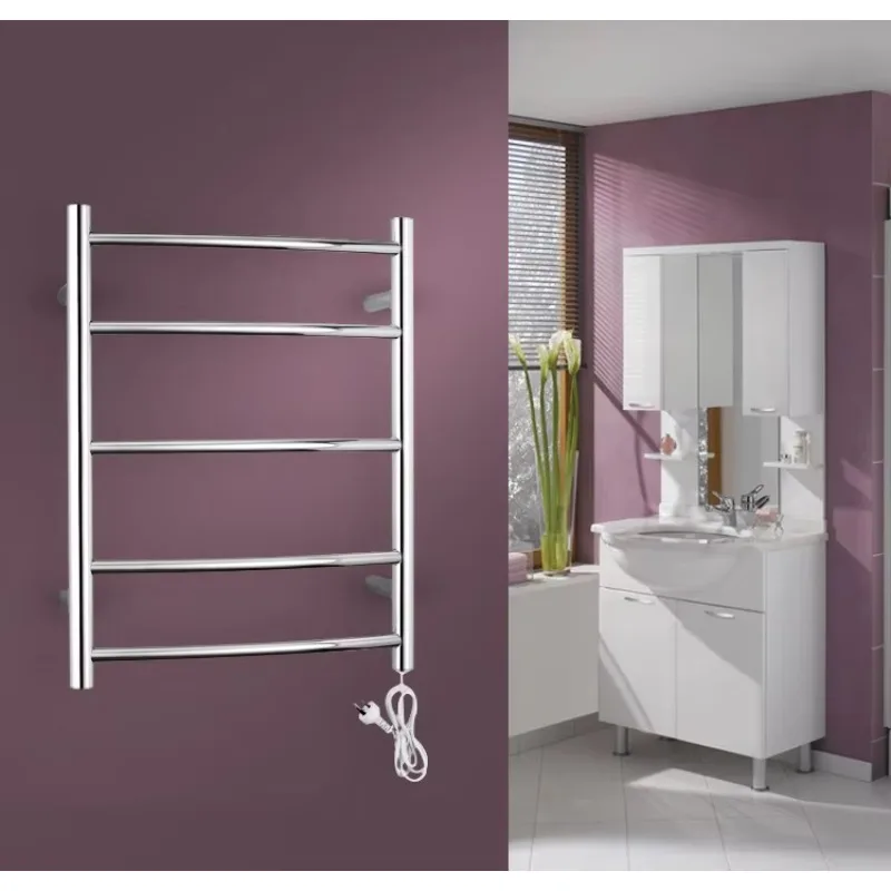 2026 OEM ODM  Electric Heated Towel Rail PVD Wall Mounted Heating Towel Dryer Rack Warmer Towel Radiator AF-SS0009