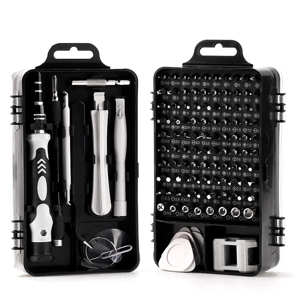 115 in 1 Precision Screwdriver Set, CR-V Magnetic Bit Repair Tool Kit for Phone Laptop Watch Computer Electronics Disassembly