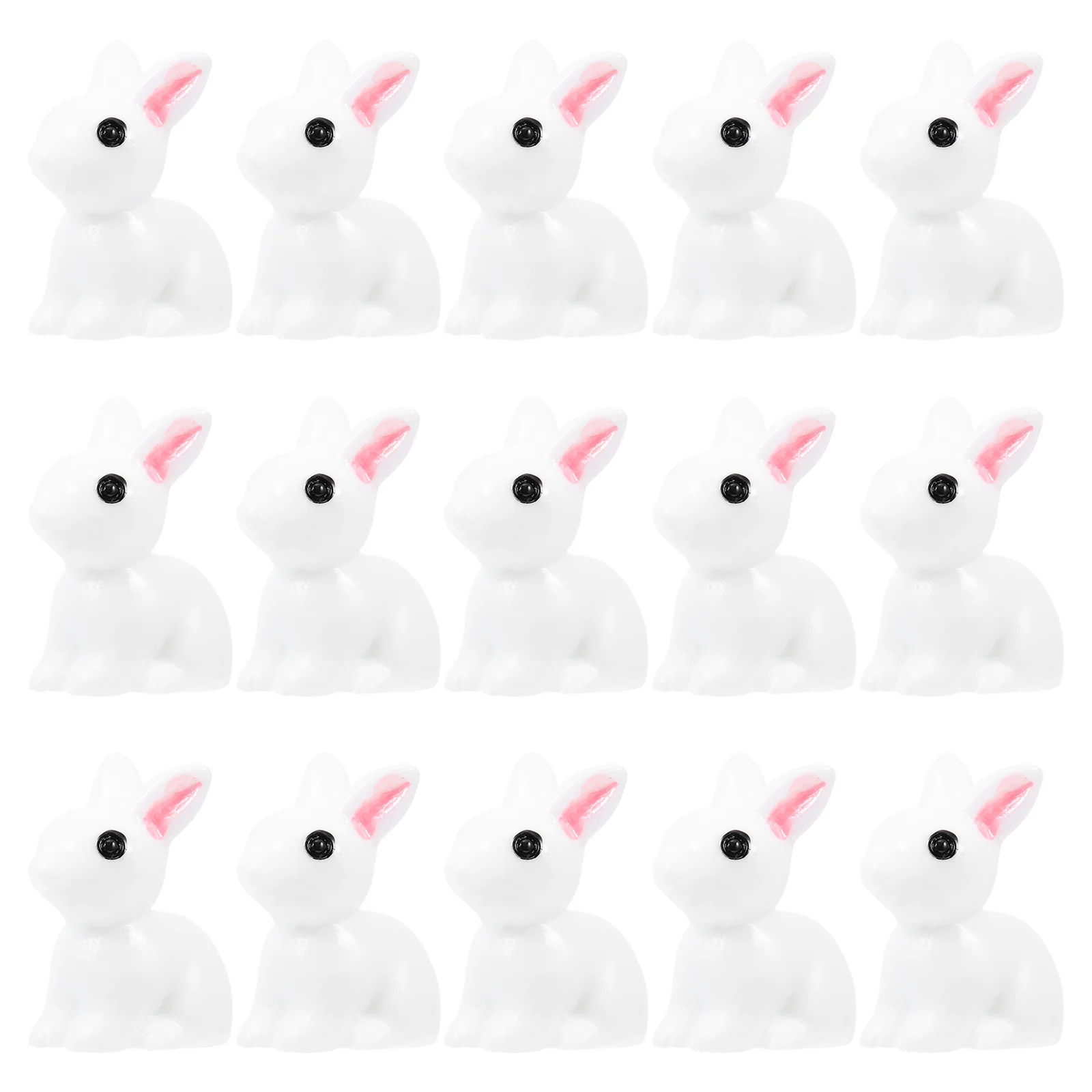 

30Pcs Small Cute Rabbit Shape Resin Decorative Crafts Compact Garden Balcony Bonsai Pot Decor Lovely Rabbit Shape Decorations