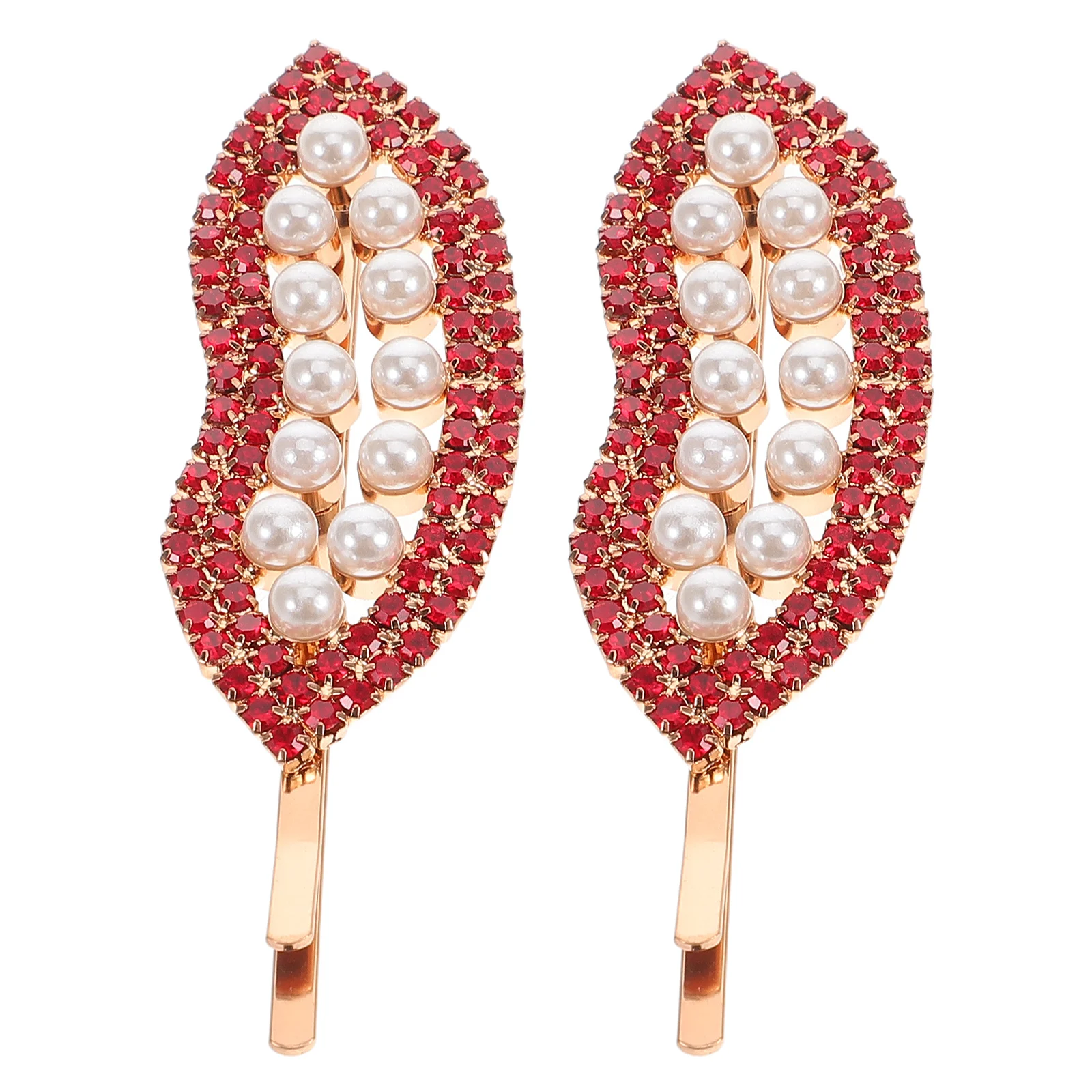 

2pcs Accessories Durable Alloy Red Lip Wedding Hair Accessories Clips Women Girls Wedding Decorative Hair Pins Hairpins