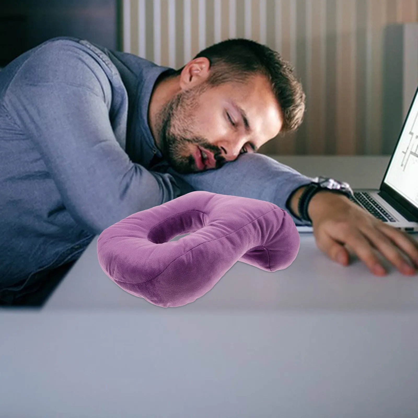 Soft Nap Pillow Hollow Ergonomic Neck Support Office School Library Comfortable Sleeping Cushion Nap Pillow Pillows for Bed