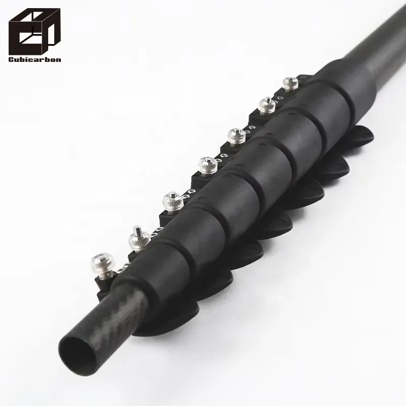 Custom Lightweight Telescopic Carbon Fiber Rod Extension Tube for Disc Golf Retriever Factory Direct Sale Durable Pole