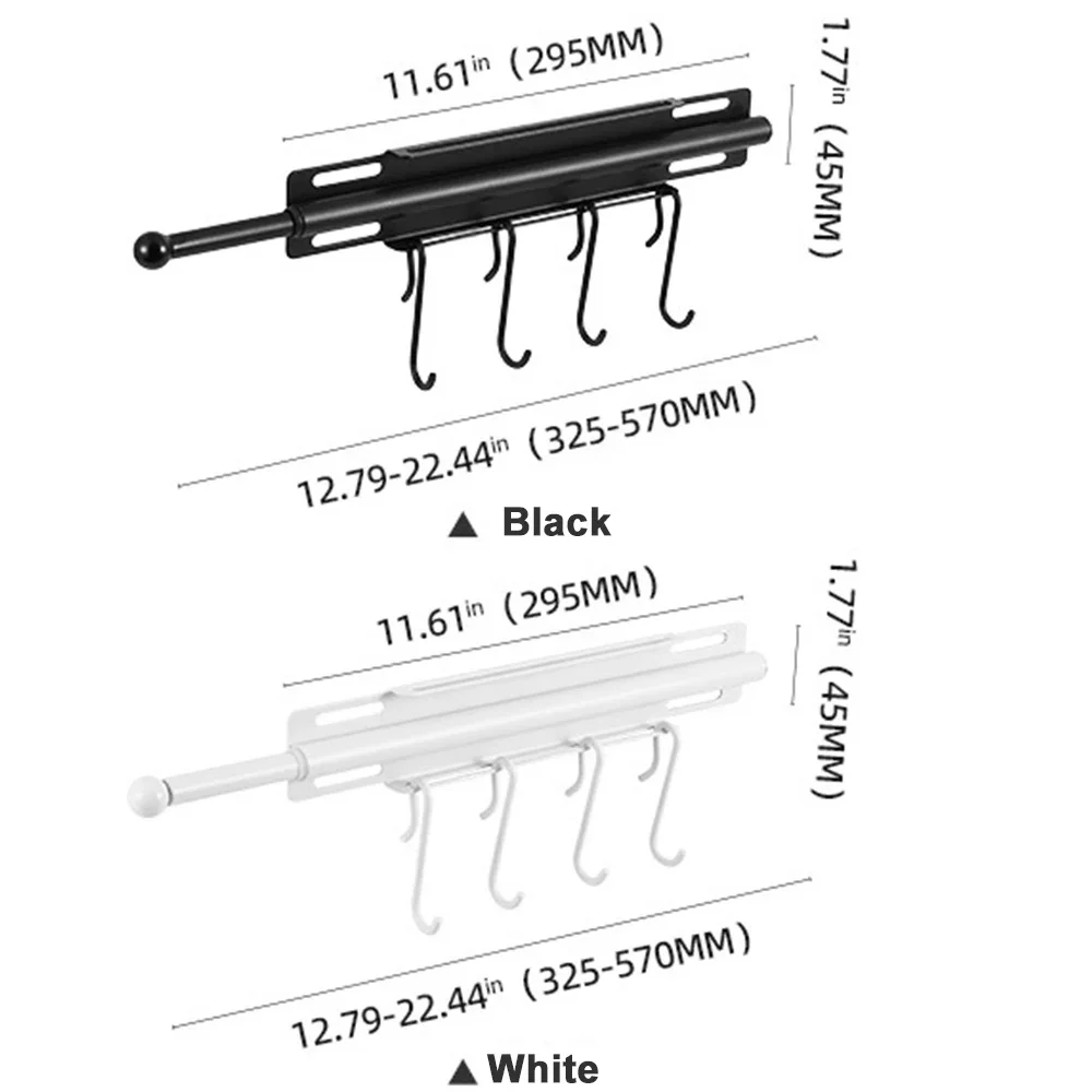 Wall-mounted Wardrobe Clothes Valet Rod for Closet Pull Out Closet Valet Rod Telescopic Closet Rod Furniture Hardware