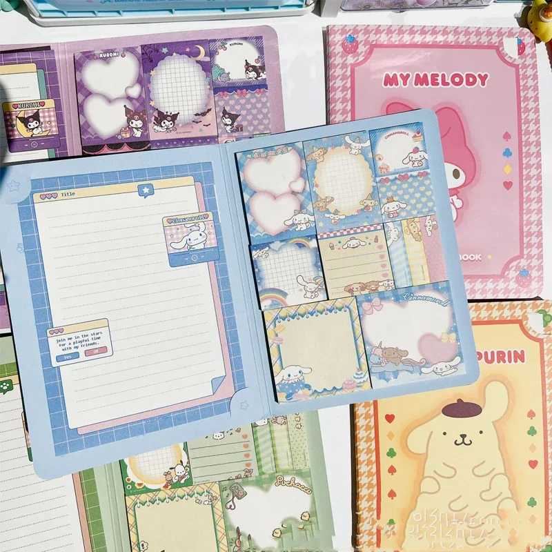 Kawaii Sanrio Convenience Book My Melody Kuromi Cinnamoroll Note Book Cute Paste Notepad Student Office Stationery