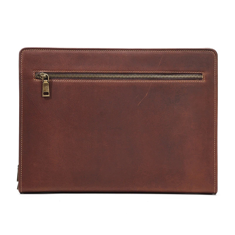 Suitable for 12.9-inch IPad Leather Laptop Bag Genuine Leather Laptop Bag Vintage Leather Laptop Bag With Pen Case