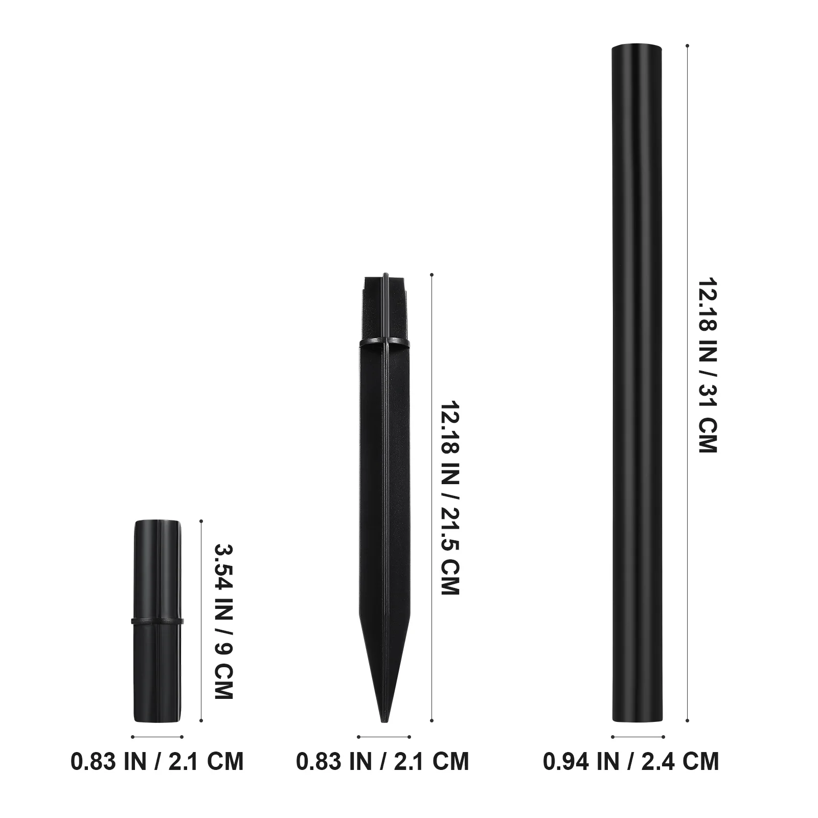8 set Solar Light Stakes Replacement Garden Lamp Accessories Waterproof Plastic Stakes For Pathway Lights Extension Tubes