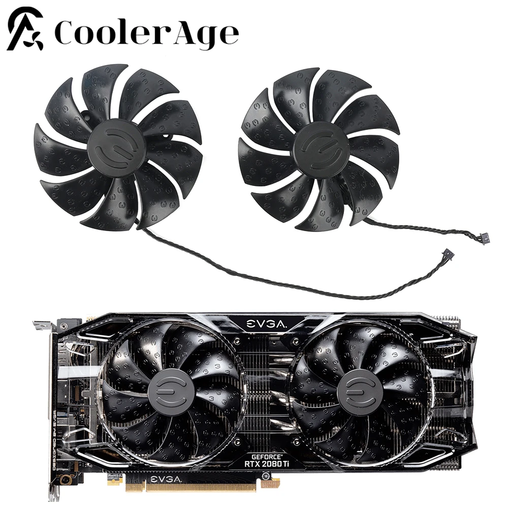 Fan Videokaart 87Mm PLA09215S12H RTX2060 RTX2080 RTX2070 RTX2080Ti Voor Evga Rtx 2060 2070 2080 2080Ti Xc Gaming Gpu cooler Fan