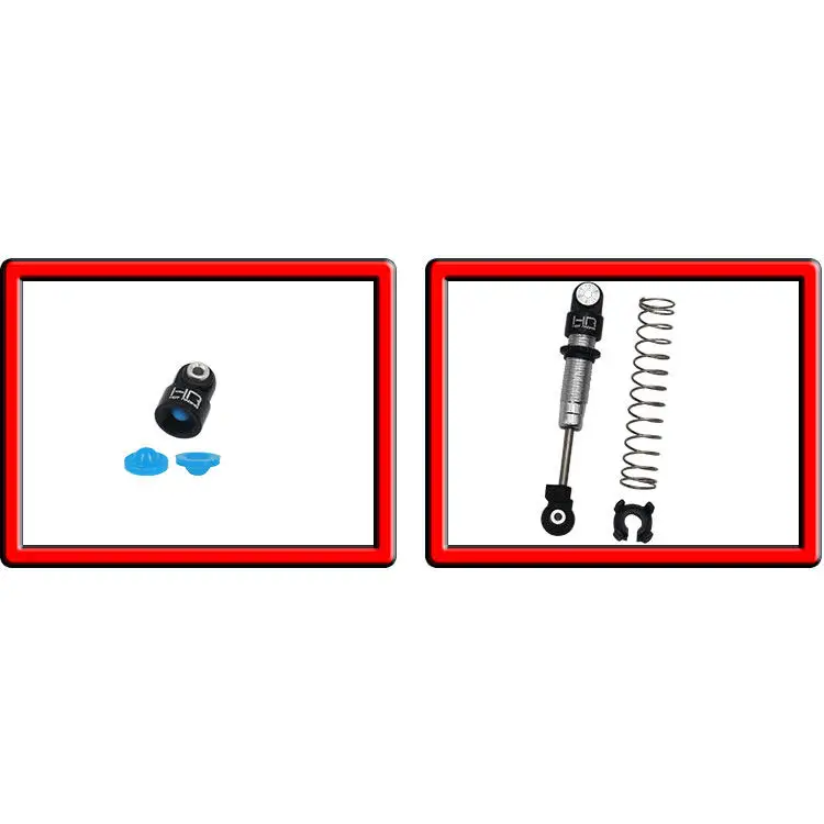 HR AXIAL SCX24 Aluminum Alloy Shock Absorber 42.5mm Oil Fillable Easy Spring Replacement Design