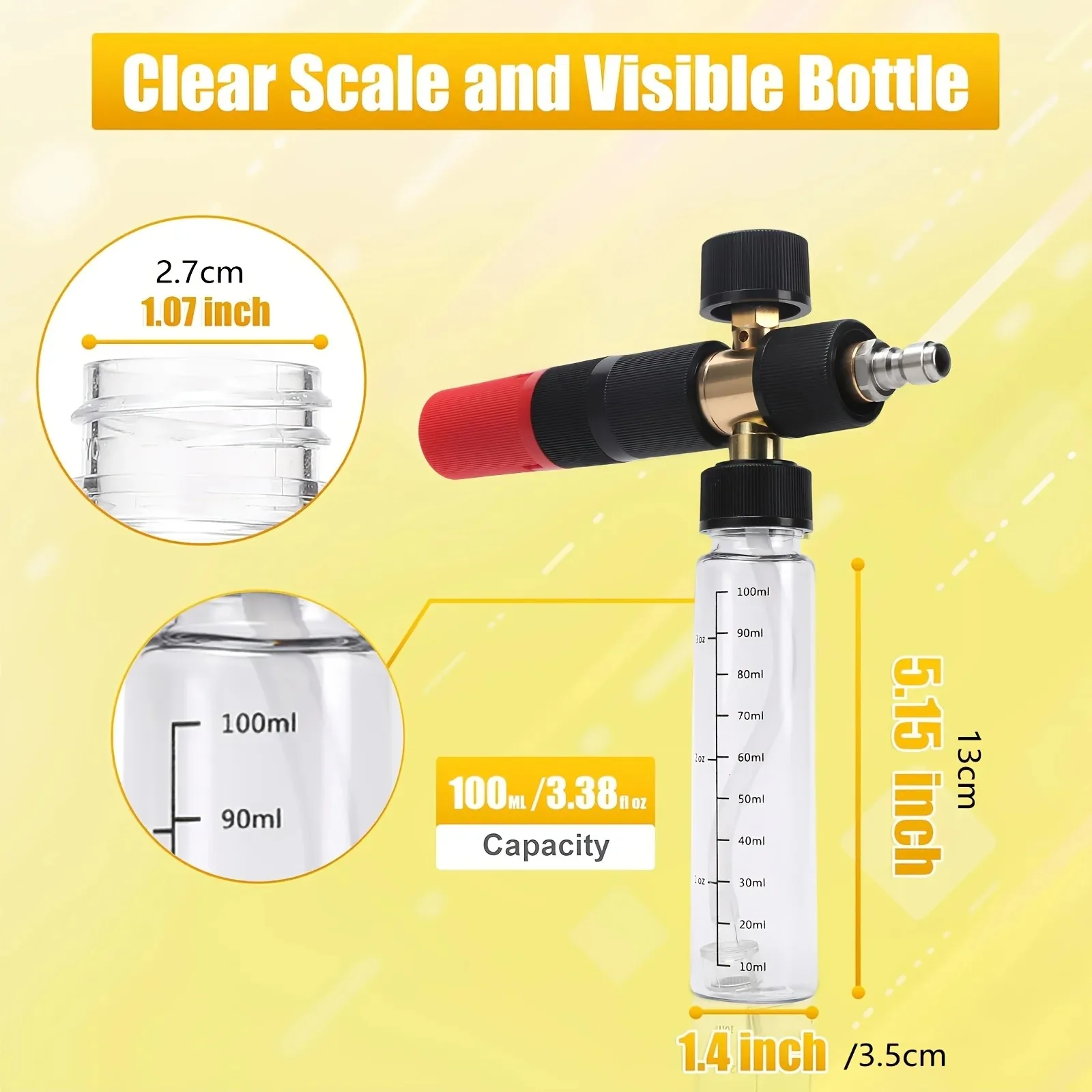 Compact Pressure Washer Foam Cannon, 1/4