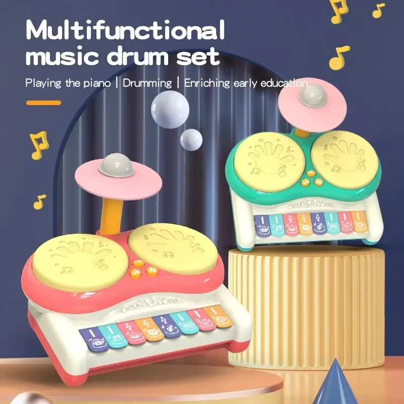 Kinderdrumstel Multifunctioneel Druminstrument Speelset Jazz Hand Keyboard Piano Drums Baby Educatief Muziek Cadeau Speelgoed