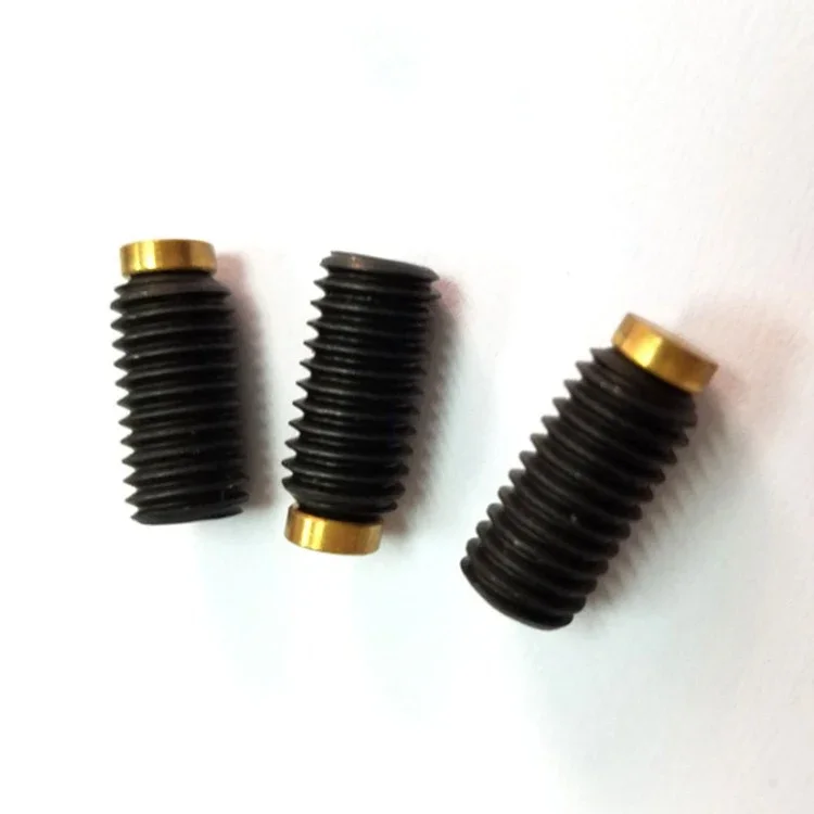 5pcs high precision M5 thread allen headless set screws grubs bolts hex socket brass end grub screw stop buffer bolt BLACK