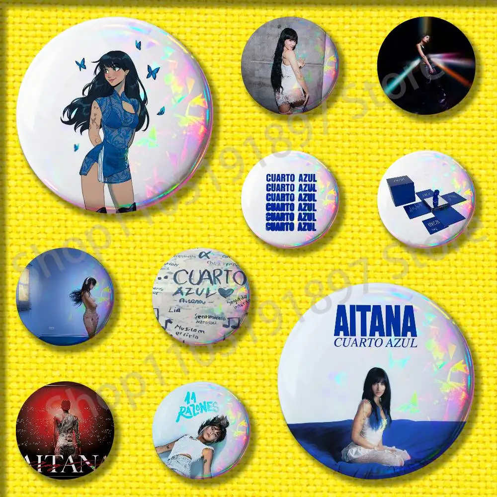 

A-Aitana Cuarto azul Badges 25mm 75mm 44mm 58mm 32mm Round Pin Brooch Adornment Backpack Souvenir Cosplay Gift