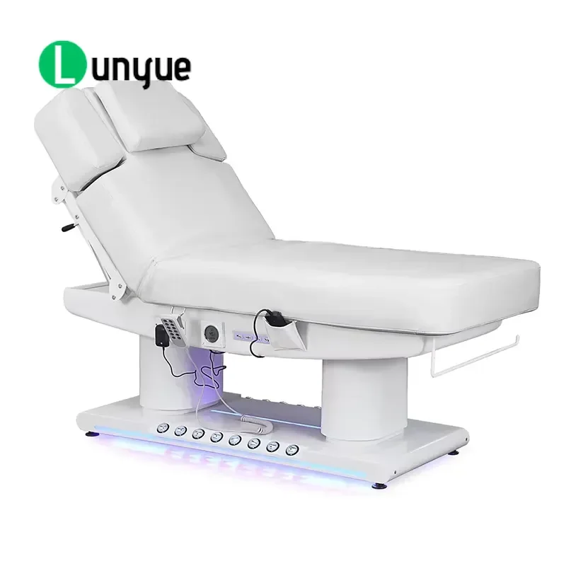 Multifunctional PVC Facial Spa Tattoo Therapy Massage Bed with Foot Control for Beauty Centers