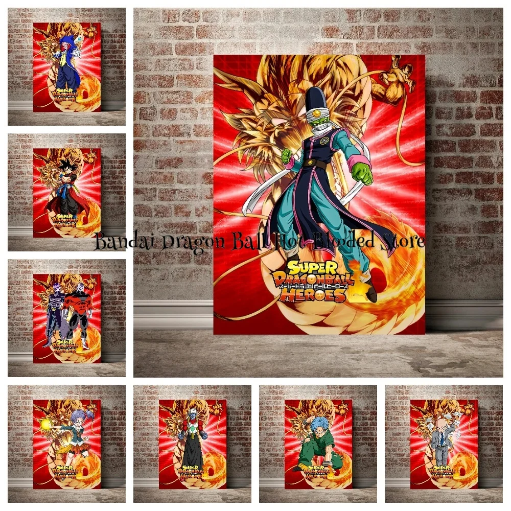 Canvas Posters Hot-blooded Anime Dragon Ball Super Saiyan Sun Goku Gohan Vegeta Picture Living Home Decor Painting BirthdayGifts