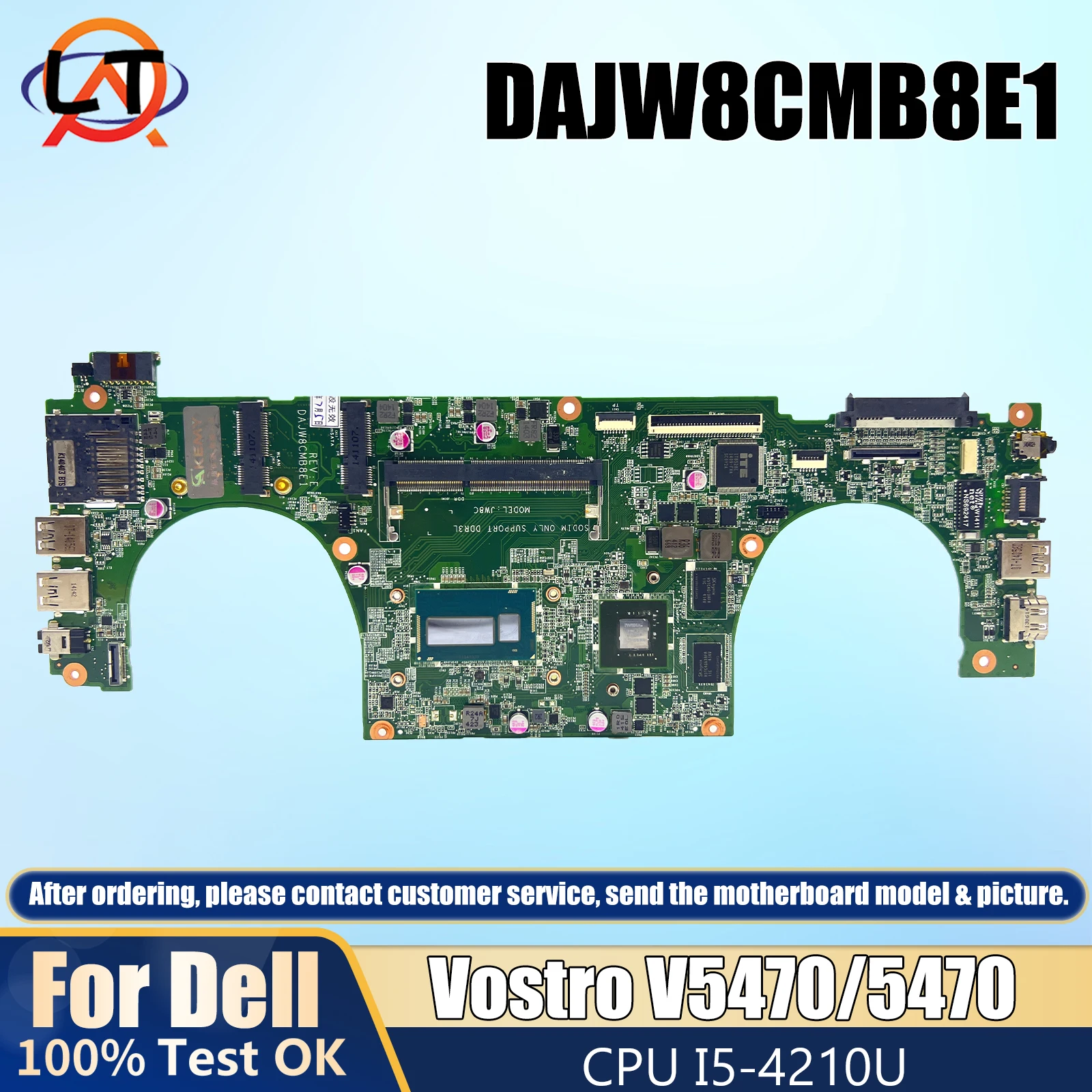 DAJW8CMB8E1 For DELL Vostro 14 V5470 5470 5439 P41G Laptop Motherboard I5-4210 CPU GT740M 0Y8VHY