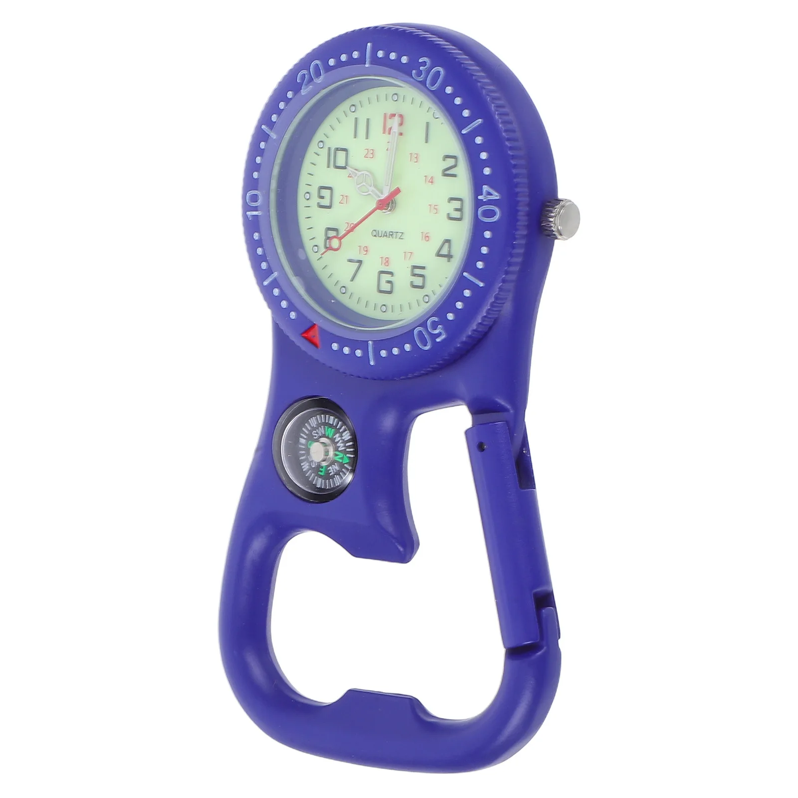 

Carabiner Watch Compass Clip-on Camping Bottle Opener Luminous Outdoor