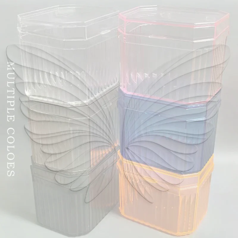 Multifunctional Vanity Organizer Box 1Pcs Durable Plastic Storage Holder for Cotton Swabs Makeup Pads Bathroom Desktop