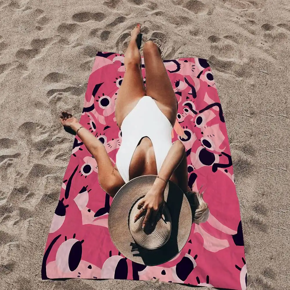 P-Paranoia Agent Beach Towel Colorful Bath Towels for Girl Microfiber Quick Dry Custom Sand Free Beach Yoga Spa Gym Pool