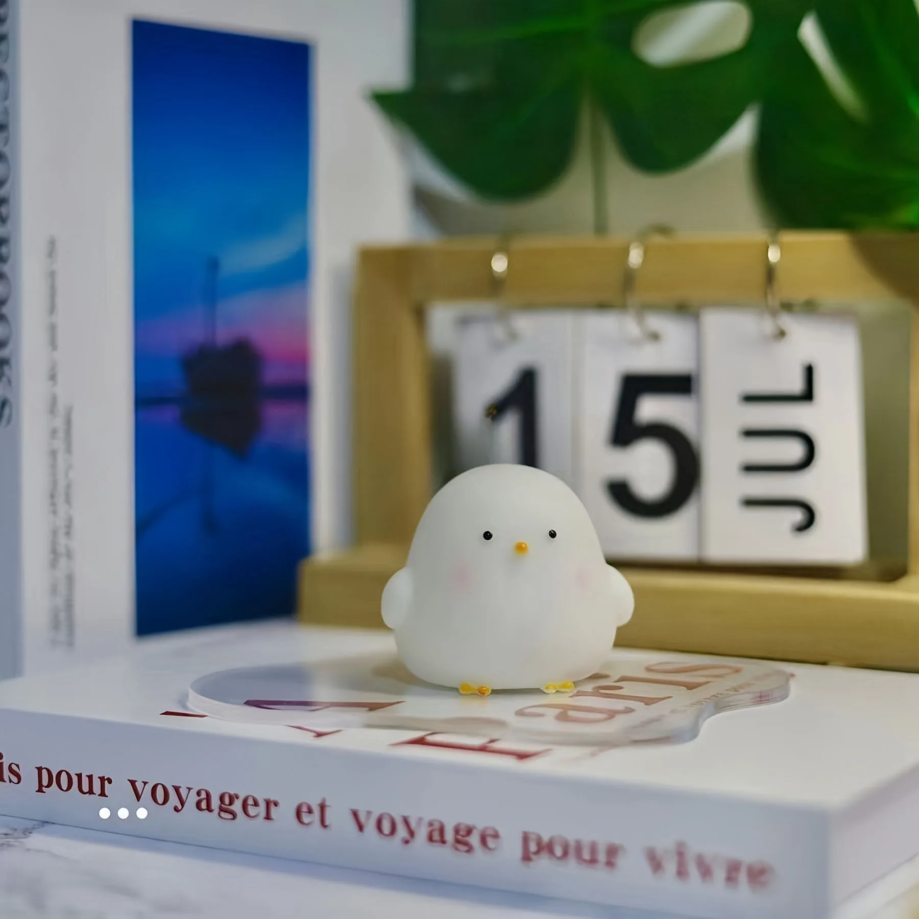 1pc Creative Cartoon Chicken Night Light, Bedside Bedroom Led Night LightBattery Version Charging Night light