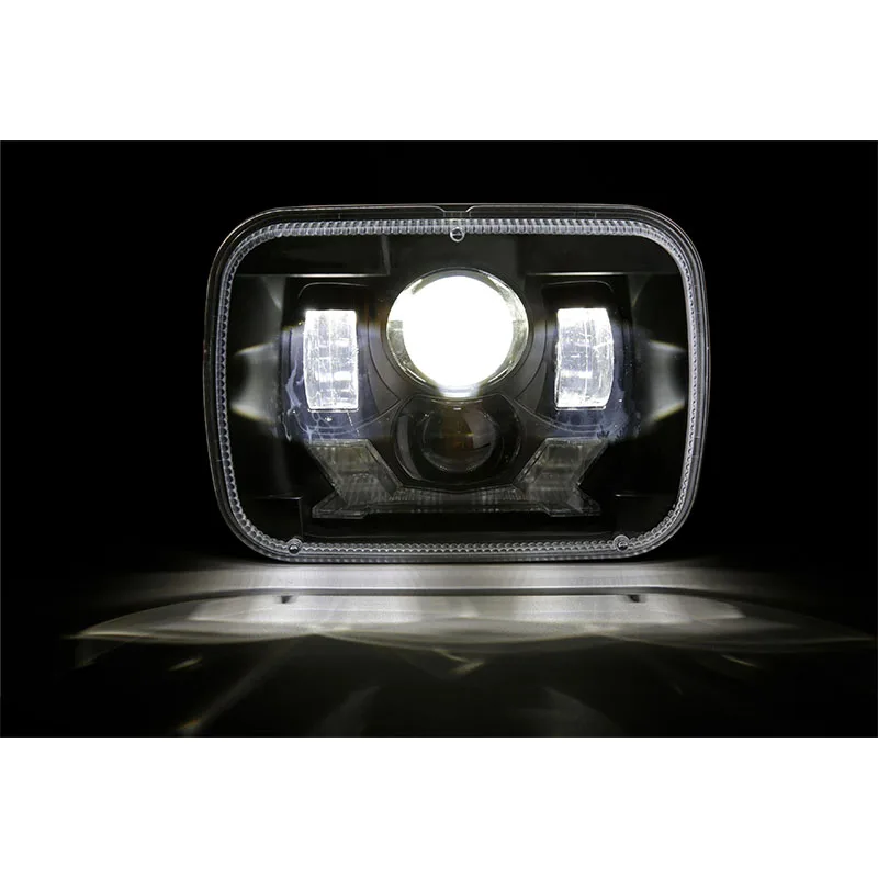 Truck Headlights Square 5x7 7x6\'\' Inch LED Headlamp Hi-Lo DRL For Jeep Cherokee XJ YJ Motorcycle Suzuki Katana 750 1000 and 1100