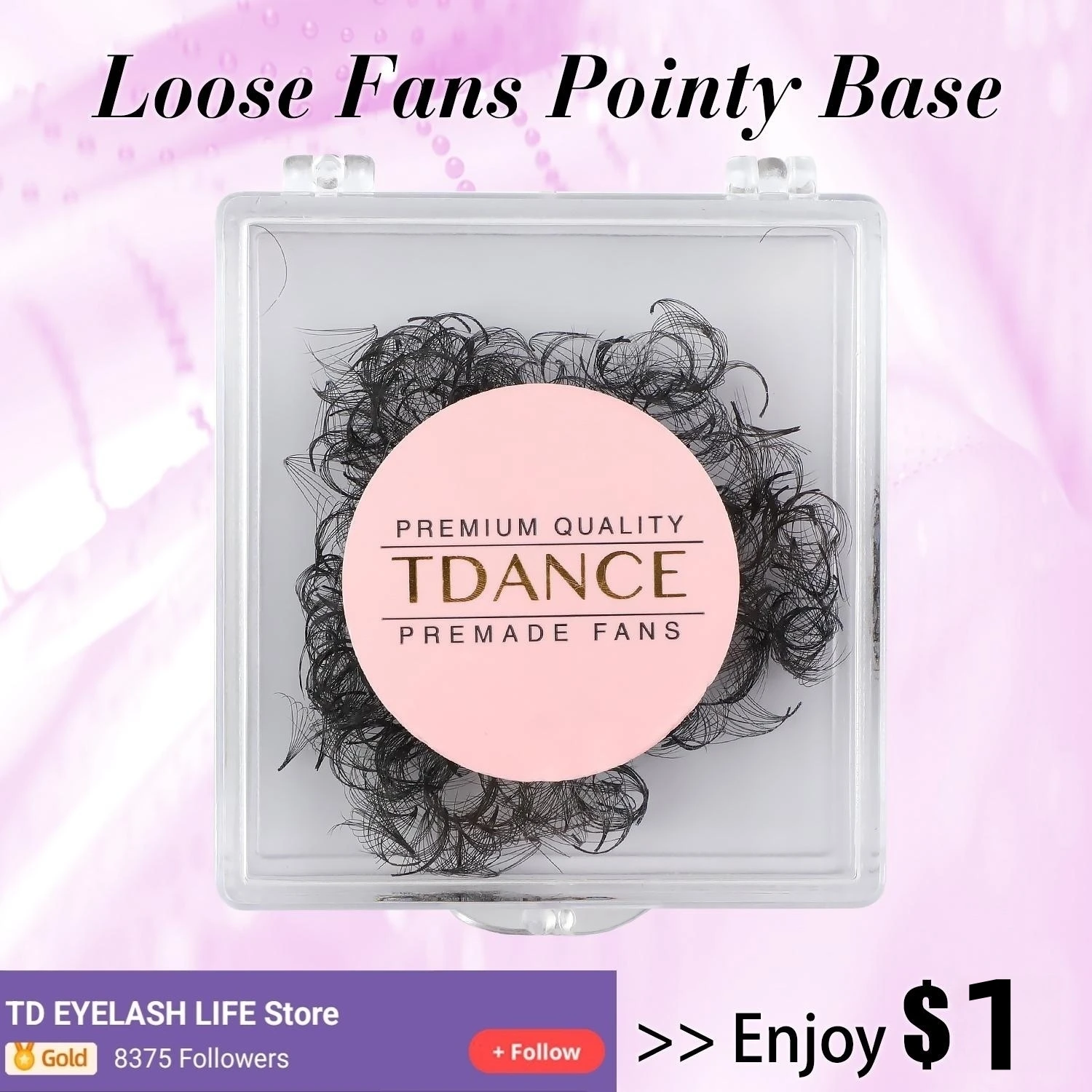 TDANCE 500 مراوح فضفاضة مروحة جلدة رمش ملحقات 5D 6D 8D 10D مدبب قاعدة مسبقة الصنع متوسطة الجذعية حادة رقيقة الروسية VolumeLash