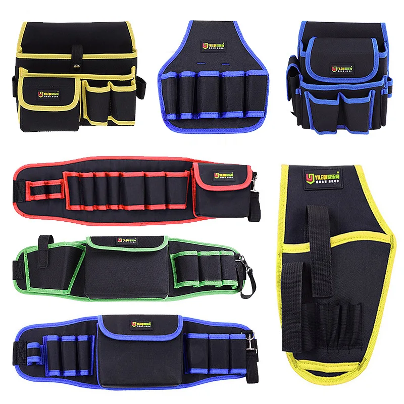 

Tool Waist Bag Small Size Portable Repair Thick Installation Shoulder Bag Oxford Cloth Woodworking Electrician Tool Kit