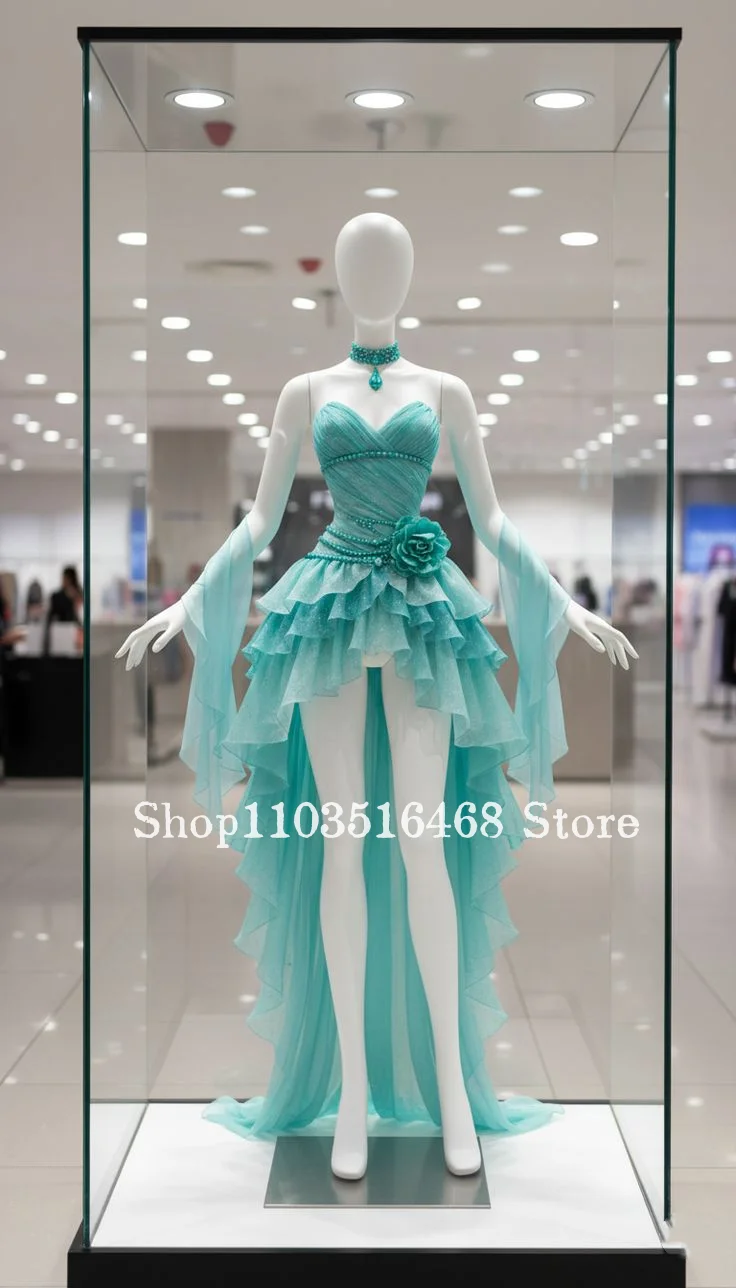 Maßgeschneidertes, erfrischendes, kurzes Ballkleid in Mintgrün, trägerloses Korsett, herzförmiger Ausschnitt, Abendkleid für besondere Anlässe