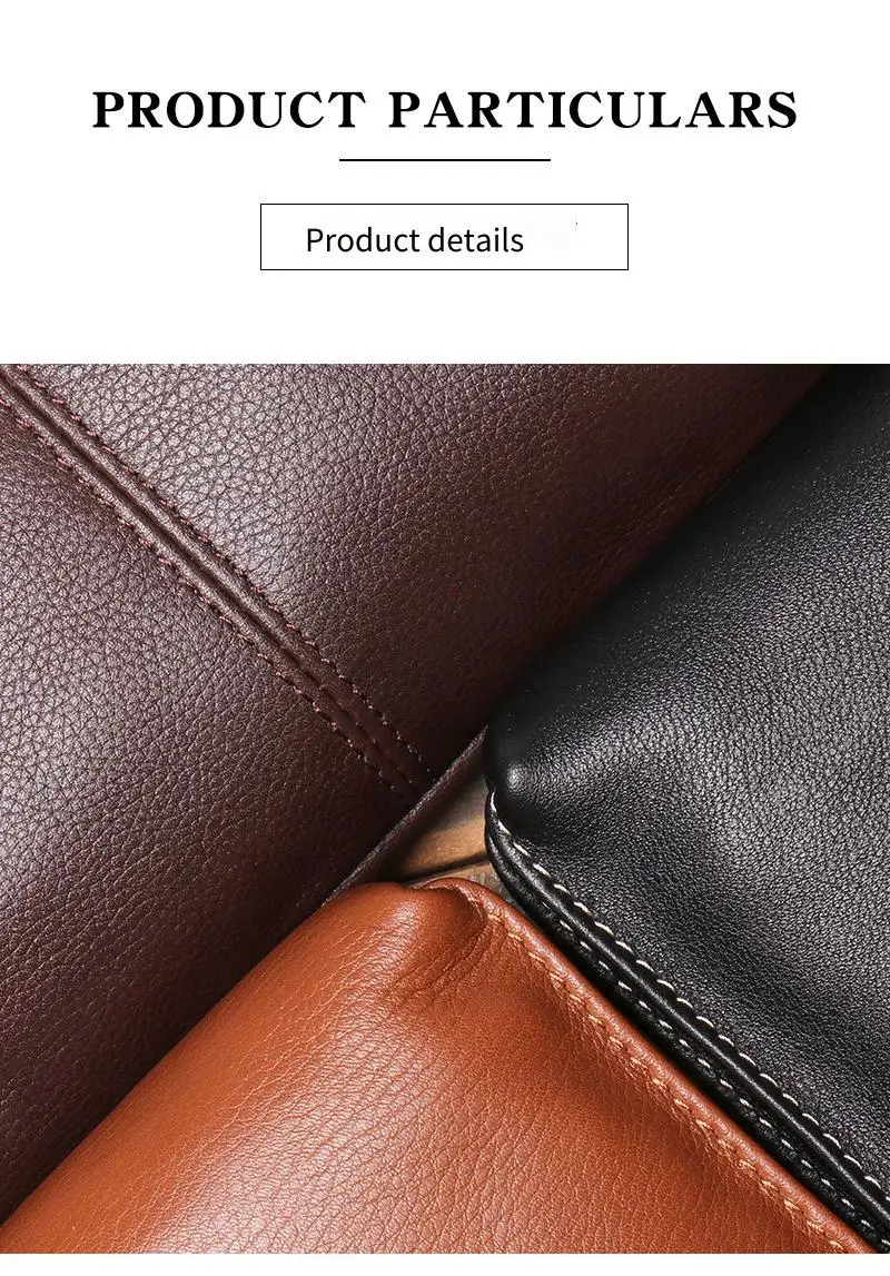 Neue Herren-Clutch aus echtem Leder, weiche Leder-Reißverschluss-Langbörse aus hochwertigem Rindsleder, lässige Handtasche – Detail 11