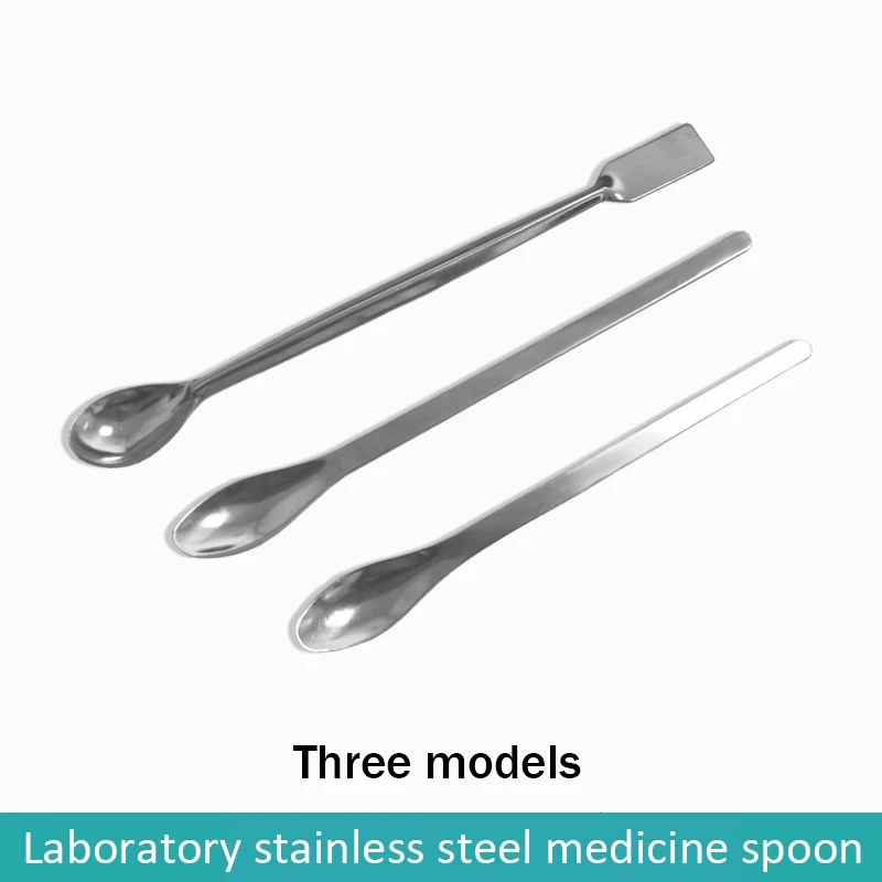 Colher de peso espátula de aço inoxidável, uso para química, medicina médica, odontológica em laboratório broadtail, 20 cm, 18 cm, 16cm