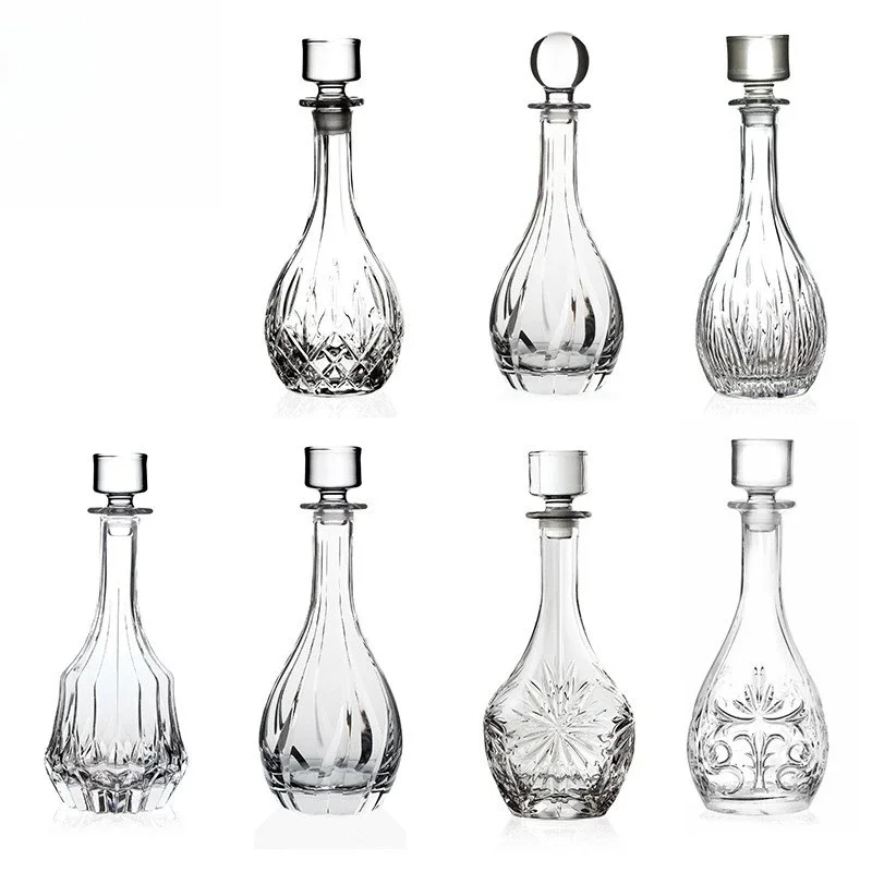 

Crystal glass decanter Wine bottle Wine dispenser Engraved glass bottle