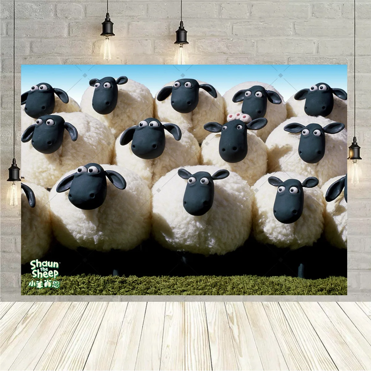 الأغنام فيلم حفلة عيد ميلاد ديكور خلفية ملصق الطفل المعمودية كعكة ديكور للطاولات لوازم الحفلات التصوير الدعائم الاطفال هدية