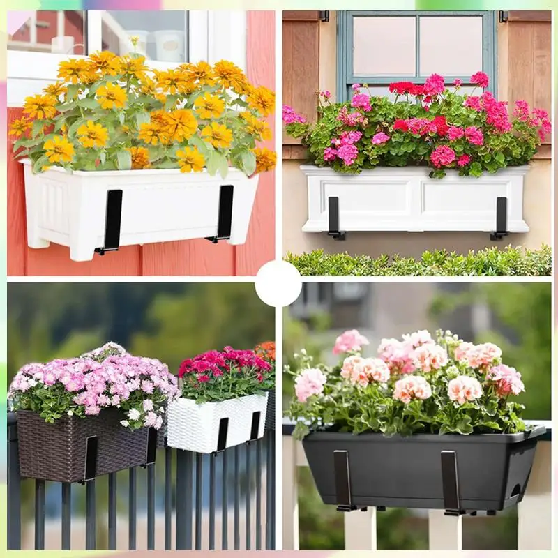 

B23B 4 шт. регулируемый кронштейн для коробки для цветов от 6 до 12,5 дюймов) для держателей цветочных коробок, оконных коробок, крючков для цветов, стены