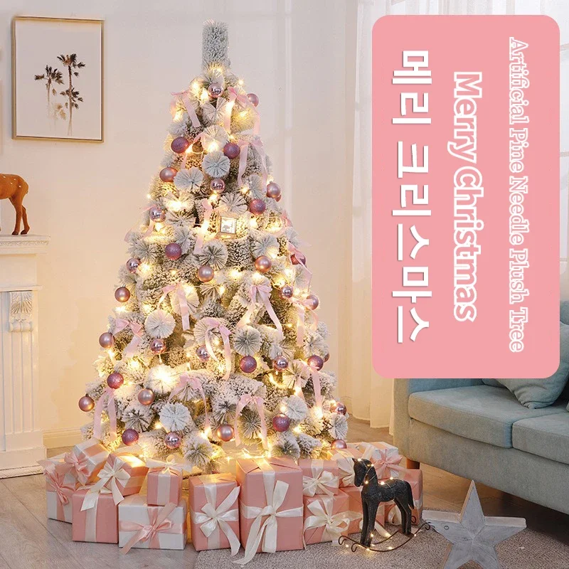 

Luxury Snowy Christmas Tree Simulated Pine Needle Encryption Flocking Christmas Tree Creative Ornaments Adornos De Navidad