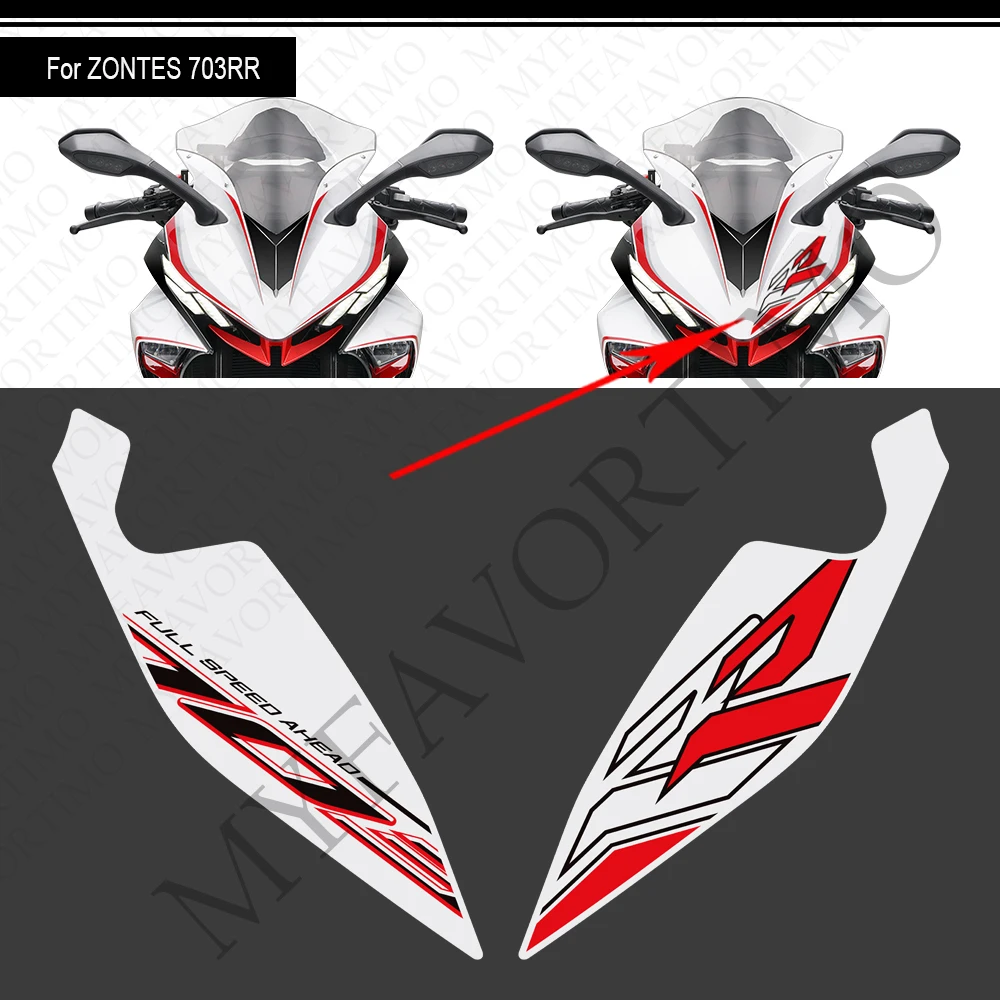

Motorcycle For Zontes 703RR 703 Tank Pad Front Face Fender Headstock Protection Protector Stickers Decals 2025 2026