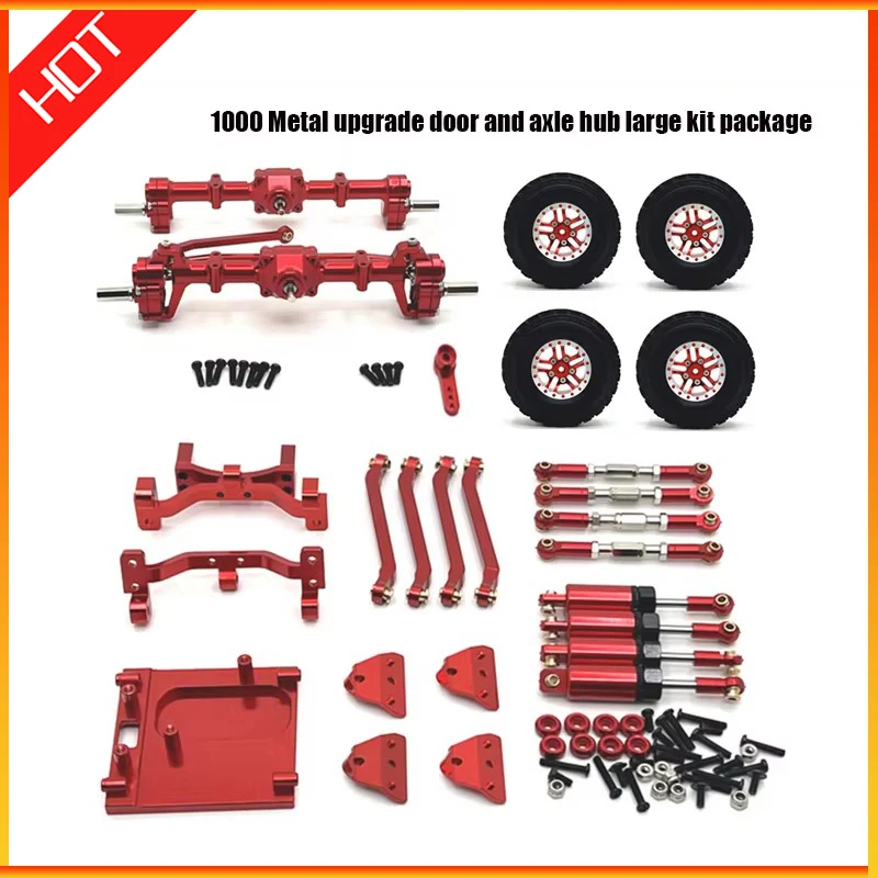 MN 1/12 New MN99S Remote Control Car Parts Metal Upgrade Door Bridge Wheel Hub Large Kit Package