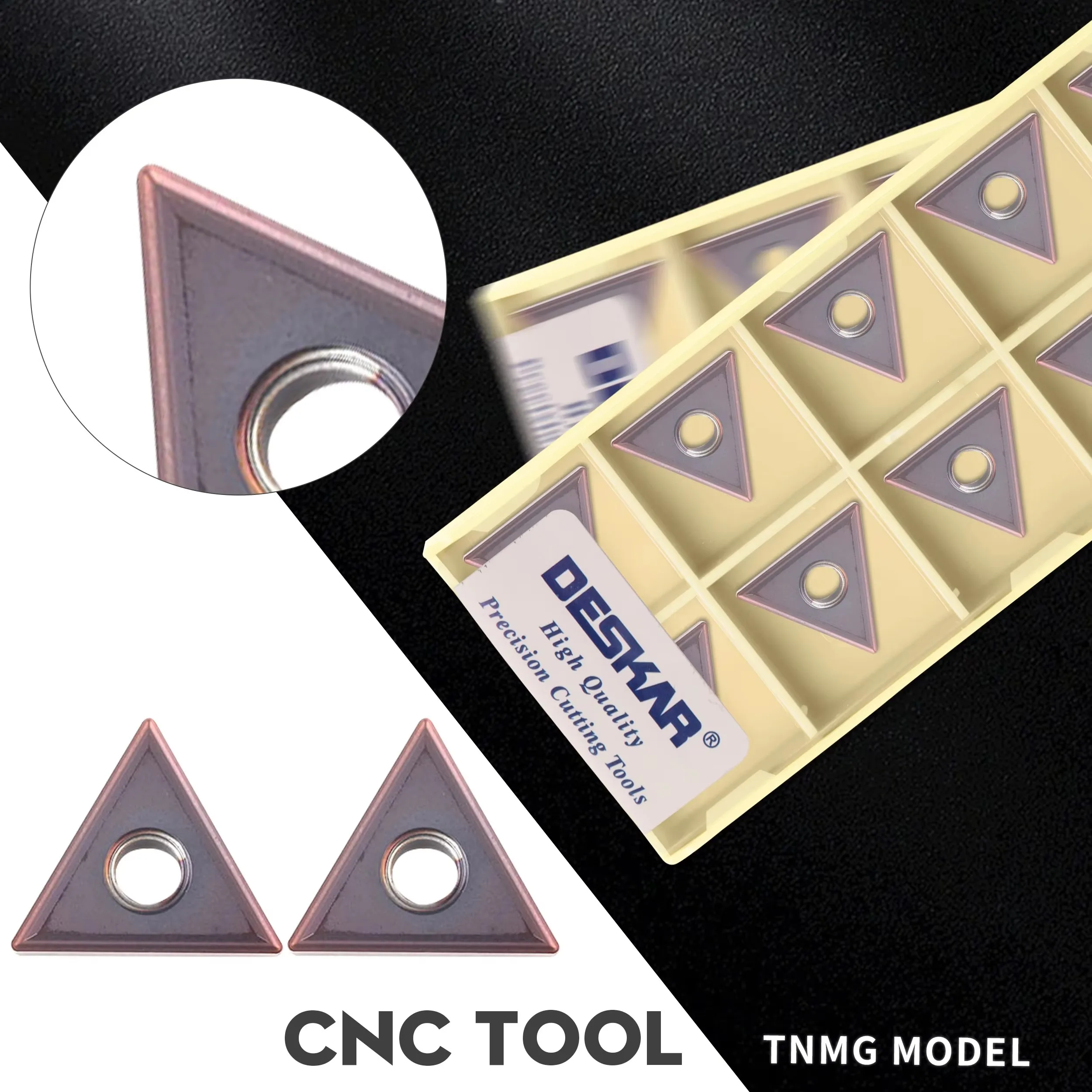 

TNMG160404-MS LF6018 TNMG160408-MS LF6018 CNC Lathe Triangle Outer Circle Cutting Turning Inserts For Processing Stainless Steel