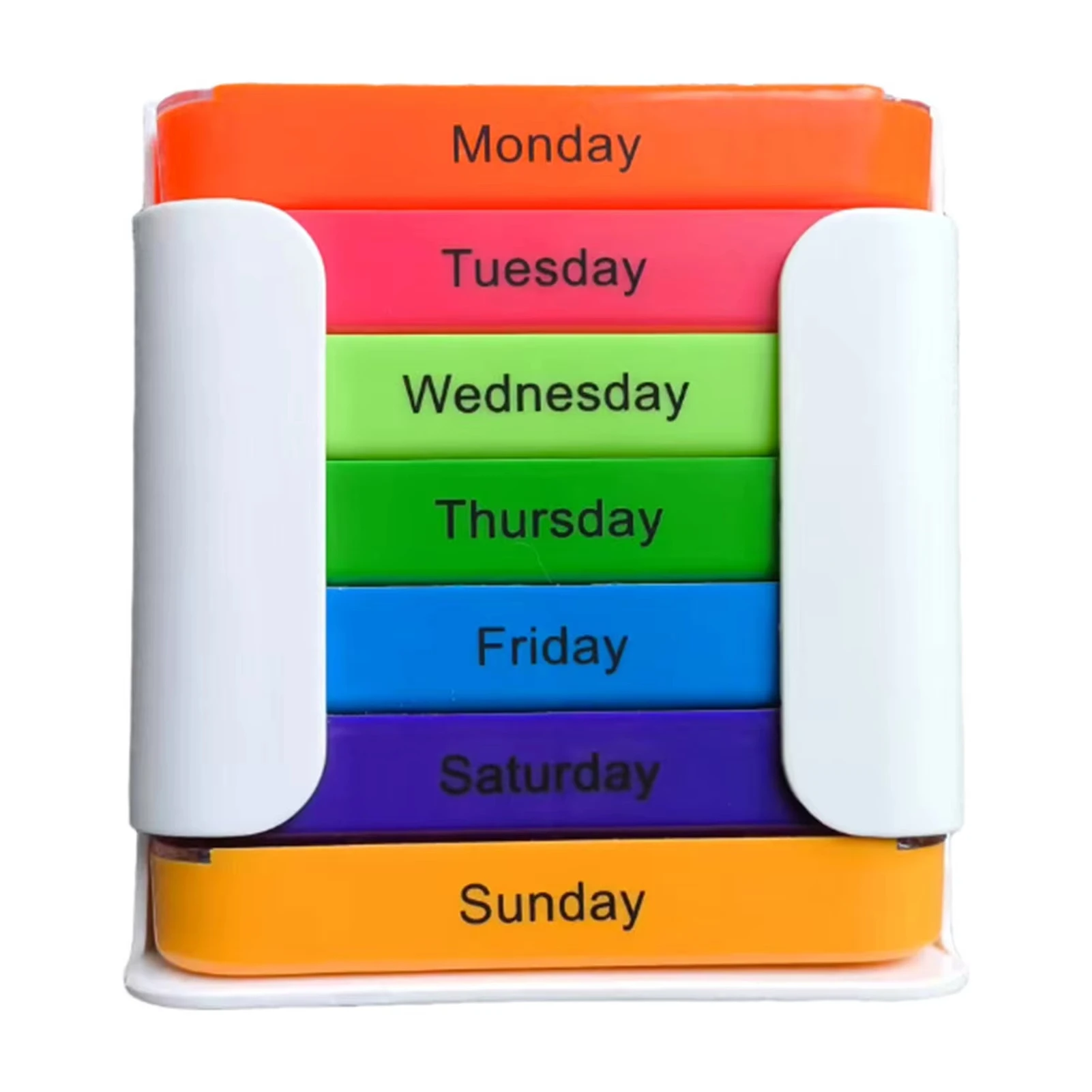 

Portable Weekly 7 Days Pill Box Colorful Design Stackable 4 Times A Day Medicine Storage Dispenser/Plastic Pill Organizer Boxes