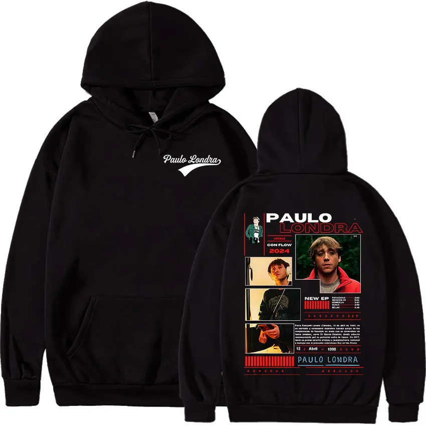 

Rapper Paulo Londra Album 2025 Graphic Hoody Men Fashion Oversized Clothing Sweatshirt Hip Hop Gothic Pullover Hoodie Streetwear