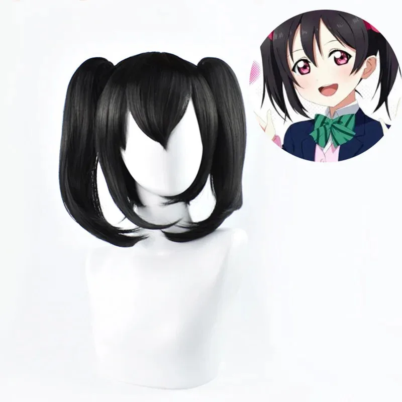 

Аниме LoveLive! Love Live Nico Yazawa Niko парики Nico Yazawa косплей короткий черный хвост косплей костюм парик