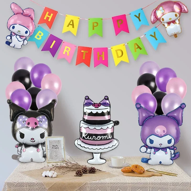 Sanrio Cartoon Balloons Featuring Kuromi My Melody Pochacco Design Suitable For Night Markets Street Vendors Birthday Party Trim